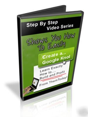 How to create a google knol - video tutorials cd
