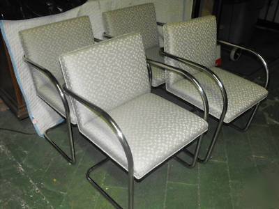Knoll brno tubular chrome frame side chairs