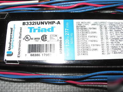 New triad B3321UNVHP-a ballast qty of 15 