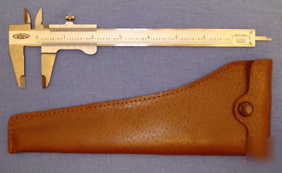 Vintage 6â€ mitutoyo vernier caliper parallax-free nos
