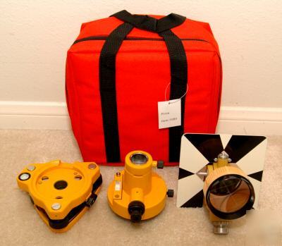 Yellow single prism station fits topcon total station