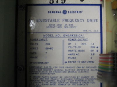 New ge aftrol 1 adjustable frequency drive af-3125 1HP 