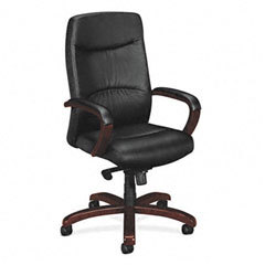 Basyx executive swivel chair highback 25X25 mahogany