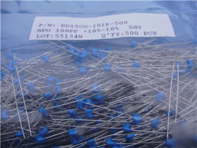 Capacitor 100PF 50V 10% cog mono radial bulk (500PC)