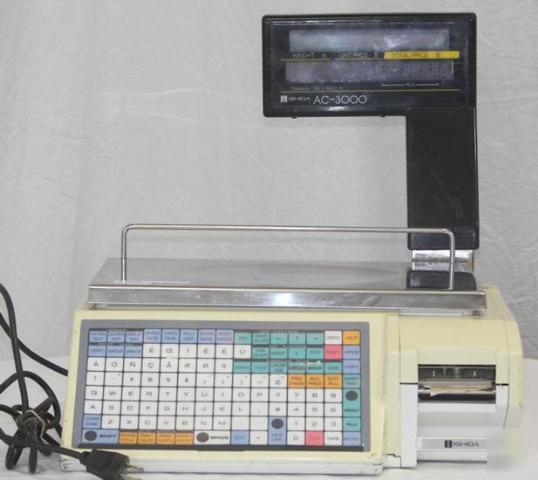 Ishida ac-3000 label printing food scale w/ display