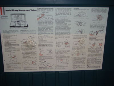 Laerdal airway managment trainer head used.