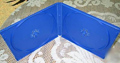 2000 blue double dual cd dvd poly cases w/sleeve MH3