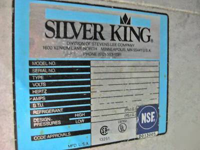 Silver king refrigerator undercounter 48