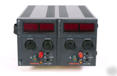 Sorensen xt dual dc power supply xtd-30-2S, 220 vac 