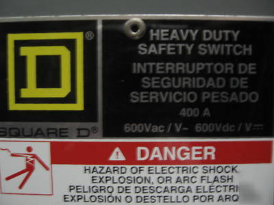 Square d disconnect switch 400 amp 600V H365N