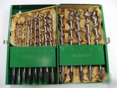 Greenlee 22R-5 auger bit set cuts thru nails vintage
