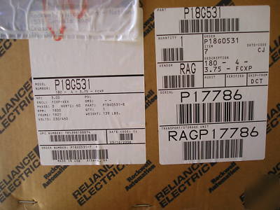 Reliance electric P18G531 explosion proof motor 3HP xex