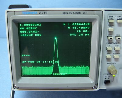 Tektronix 2714 catv spectrum analyzer 75OHM 9KHZ-1.8GHZ