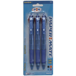 Paper mate 4 ball retractable 1.0 mm 3 pens (pack of 2)