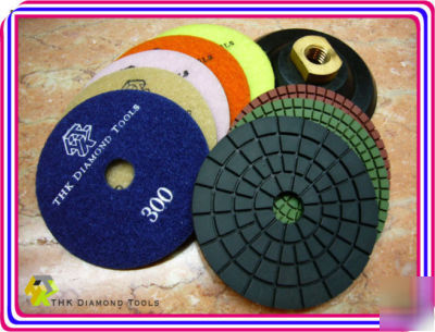 4 inch wet diamond polishing pad wheel disc set marble