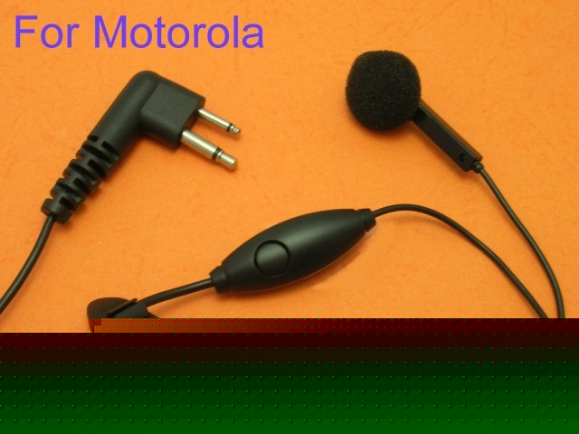 Earpiece earphone motorola radio transceiver 2 pin jack