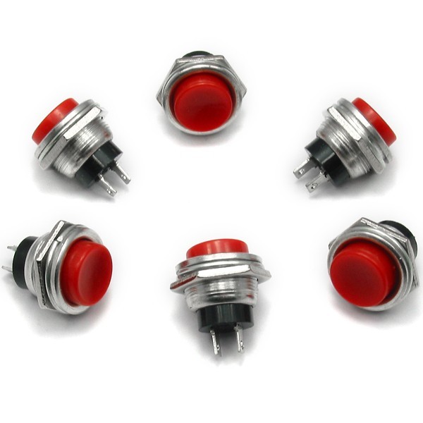 New 6 x push button momentary switch on off toggle red 