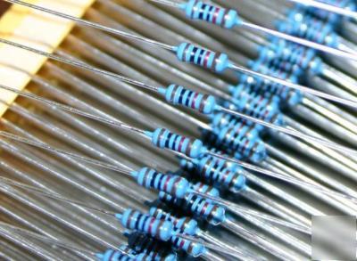 50 1/4W metal film resistors (1R~10MR) 1% 2500X rohs