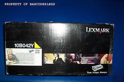 New lexmark 10B042Y high yield yellow -unused