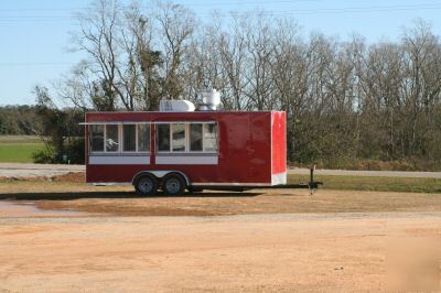 2010 7 x 18 concession trailer / mobile kitchen +range