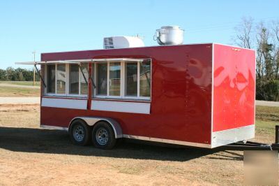 2010 7 x 18 concession trailer / mobile kitchen +range