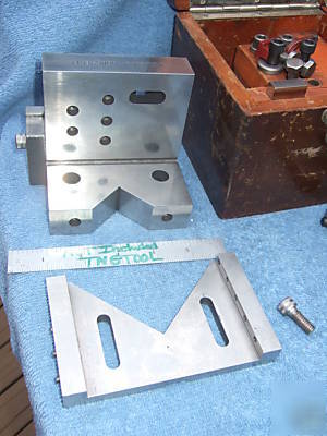 Angle plate with vee clamp case lassy #15 hi-precision 