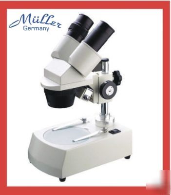 Bino stereo microscope 10X- 100X / 2X halogen