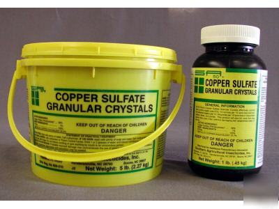 Copper sulfate granular crystals penta 99% 5 lb pail 