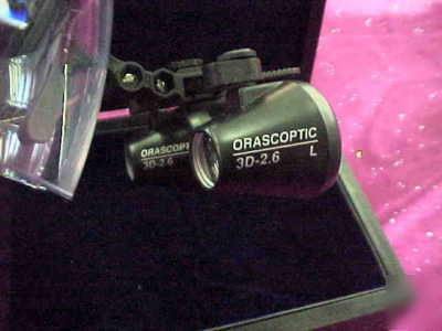 Orascotic 3D flip-up dental loupes 2.6X w/gargoyles