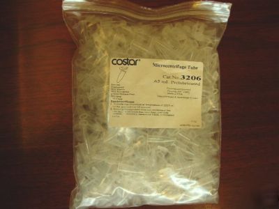 Bag of 500 costar 0.65 ml microcentrifuge tube no. 3206