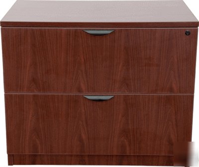 Mahogany 2-drawer lateral file - on sale 