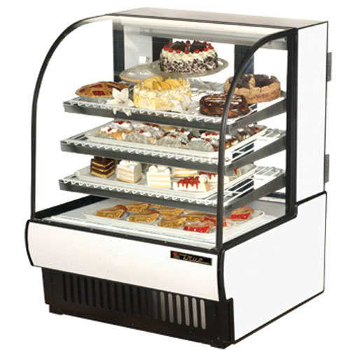 True tcgr-36 display case, curved glass, bakery, refrig