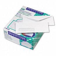 Quality park white left-window envelopes, diagonal s...