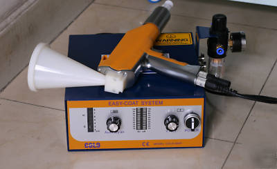 Small electrostatic powder coating system powder gun