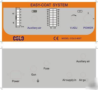 Small electrostatic powder coating system powder gun