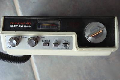 Vtg motorola mocat 40 channel cb radio w/ microphone