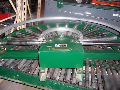 Rapistan model 960 tapered live roller curve conveyor