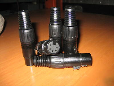 Stage lighting dmx cable 5 pin connectors (2M 2F)