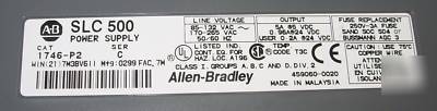 Allen bradley slc 500 1746-A10 rack w/ P2 power supply