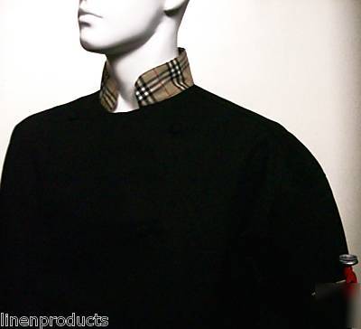 Coat chef jacket jet black the best gift reg l only 4 