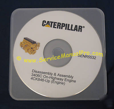Catepillar 3406C truck engine shop repair manual on cd
