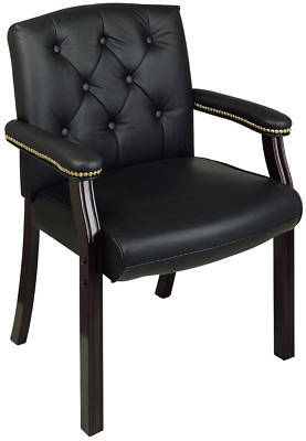 New matching black leather executive office chair set