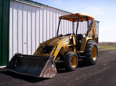 2002 john deere 110 backhoe loader