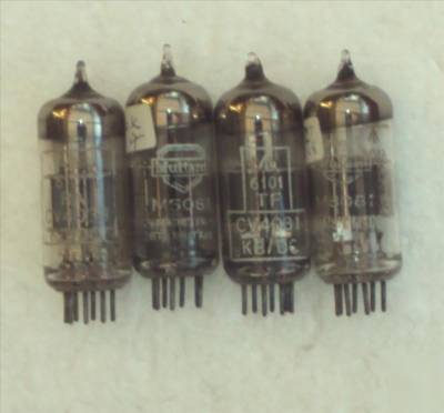 4 mullard 6BJ6 (ECC91 M8081) valves - tested- very good