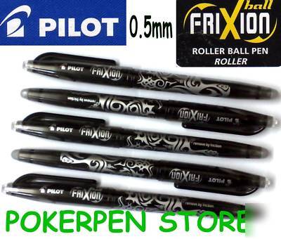 5 pcs pilot frixion 0.5MM roller ball pen blue 