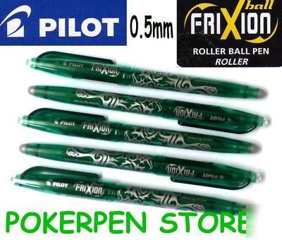 5 pcs pilot frixion 0.5MM roller ball pen blue 