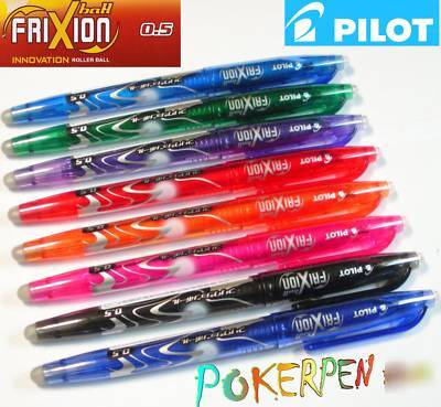 5 pcs pilot frixion 0.5MM roller ball pen blue 