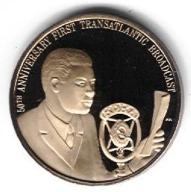 50TH anniversary first broadcast bronze medal coin