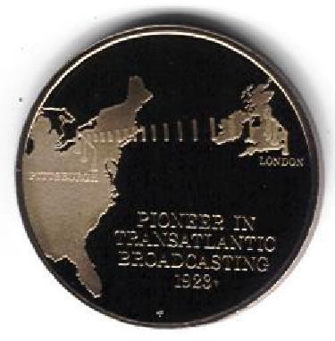 50TH anniversary first broadcast bronze medal coin