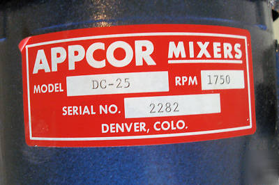 Appcor direct drive dc-25 mixer